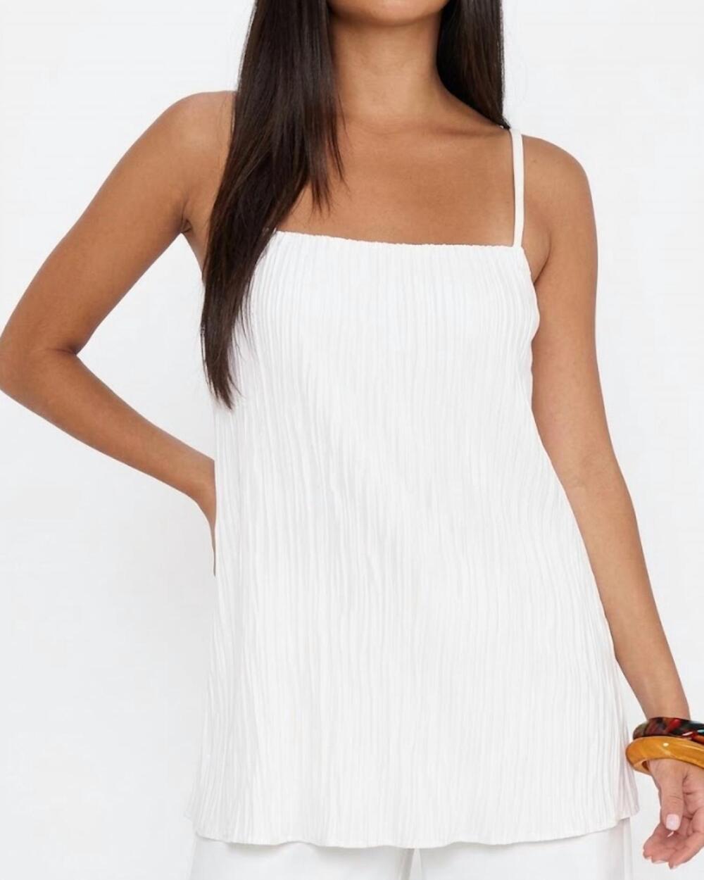 NEW SHOW ME YOUR MUMU abby tank top in white